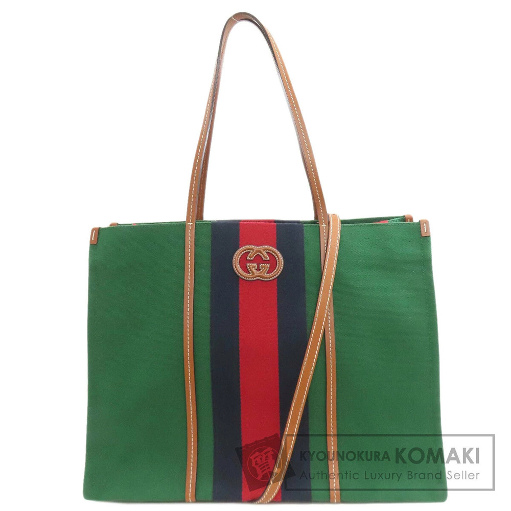 Gucci Interlocking G Tote Bag Canvas
